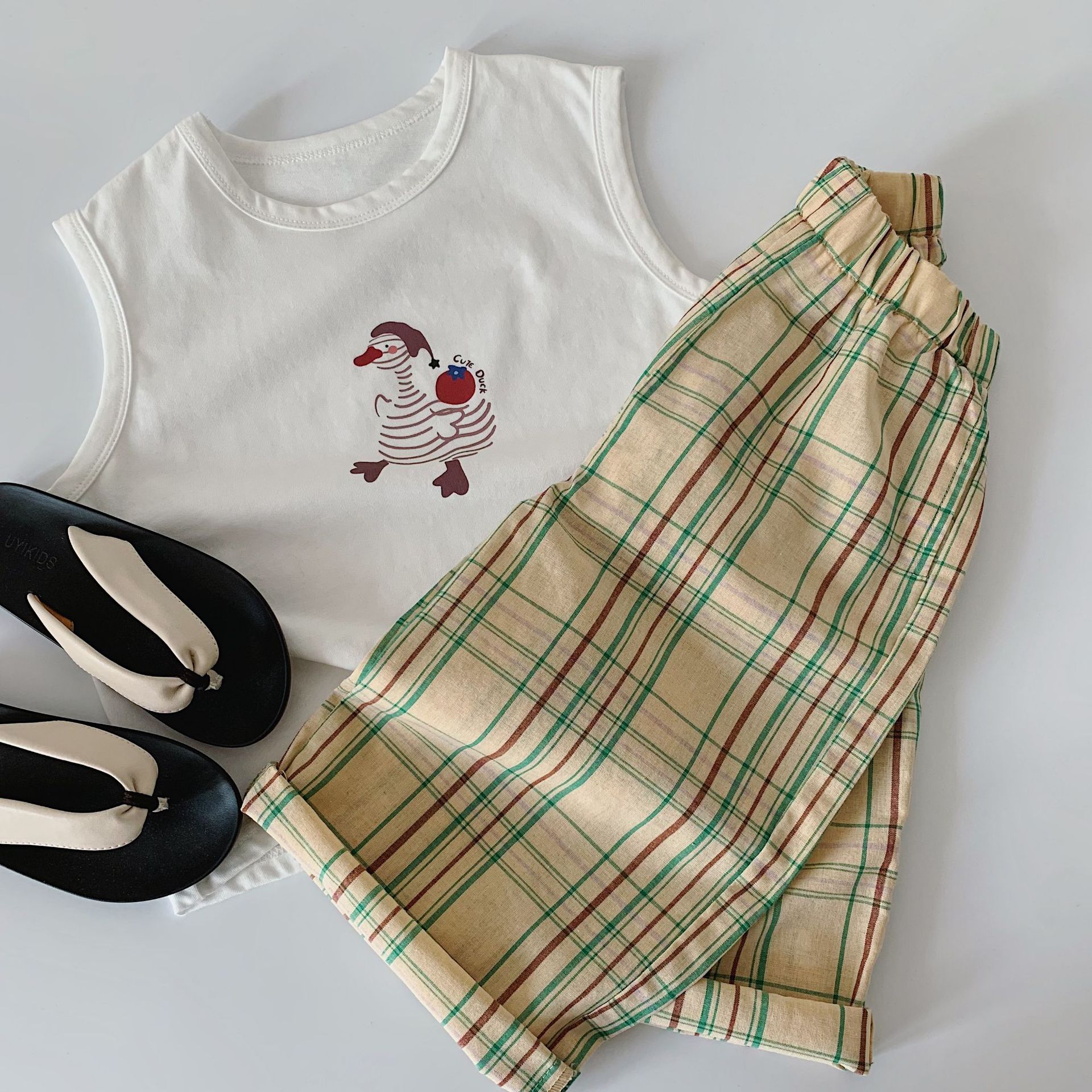 Kids Khaki Plaid Pants