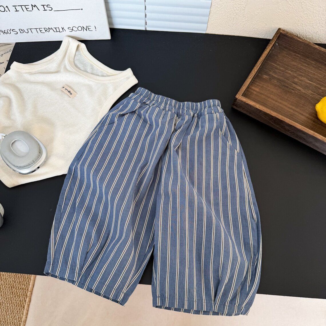 Kids Blue White Stripes Pants