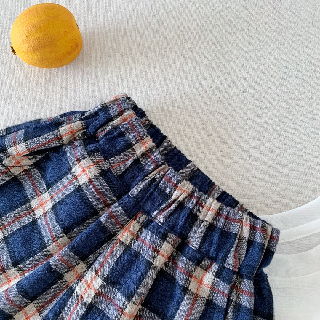 Kids Plaid Short Pants