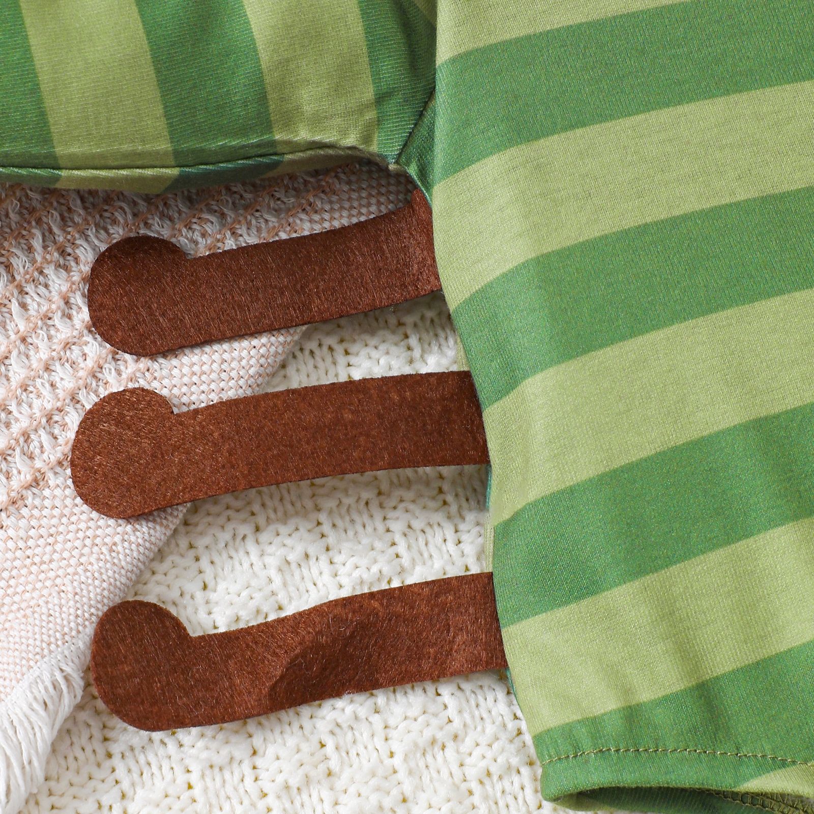 Baby Cartoon Caterpillar Stripe Long Sleeved Onesie and Hat Set