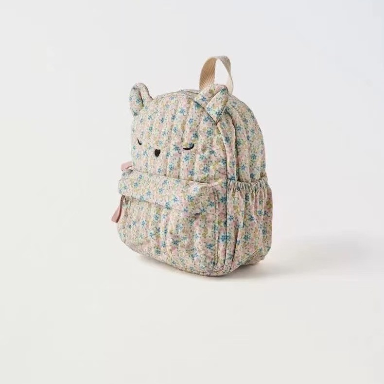 Mama and Me Floral Kitten School Backpack