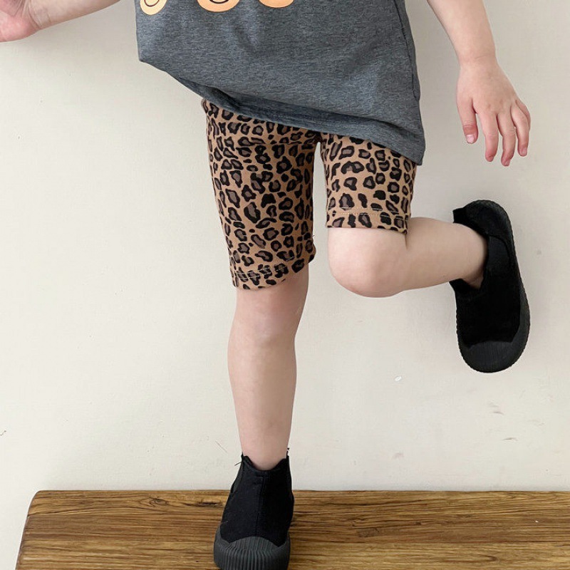 Kids Leopard Print Base Layer Short Pants