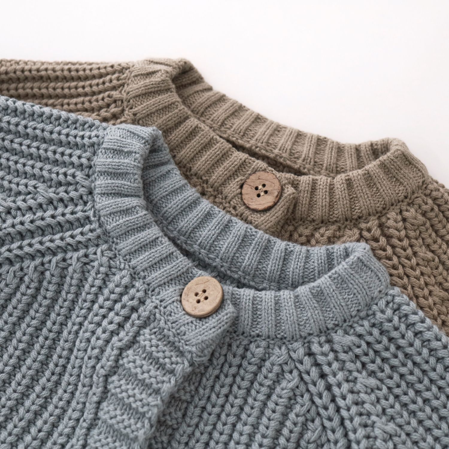 Kids Solid Color Knitting Sweater