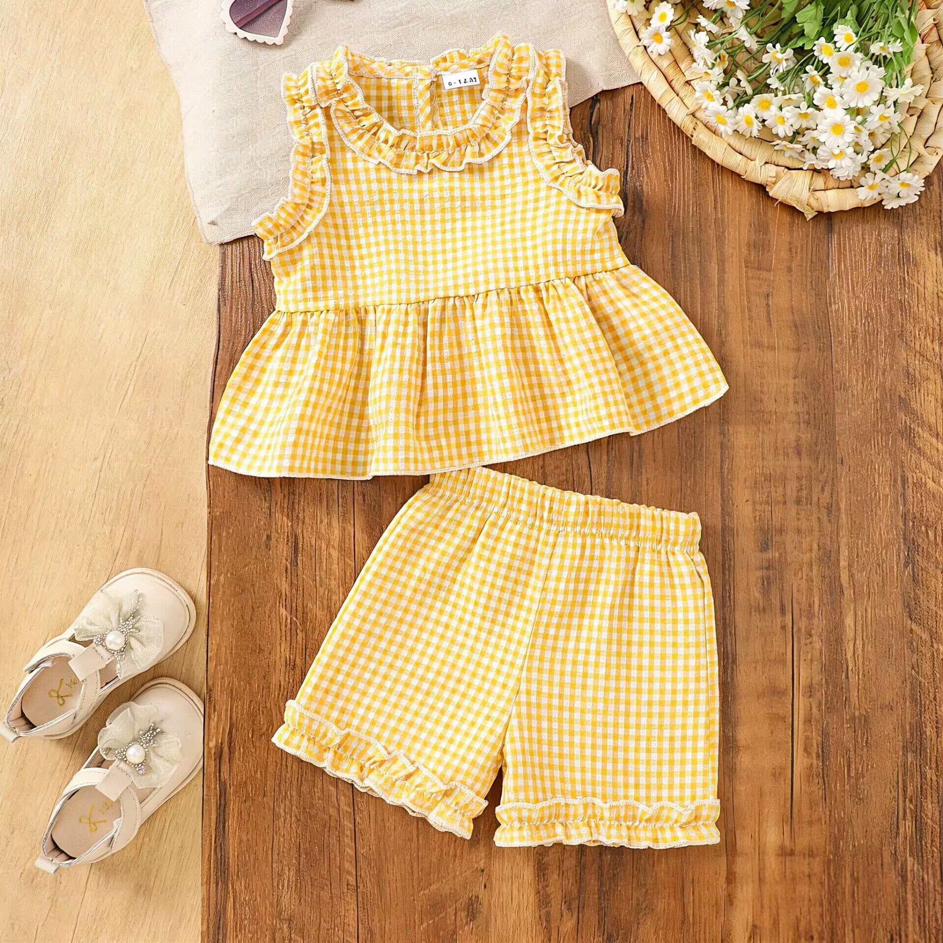 Baby Toddler Checkerboard Top and Short Pants
