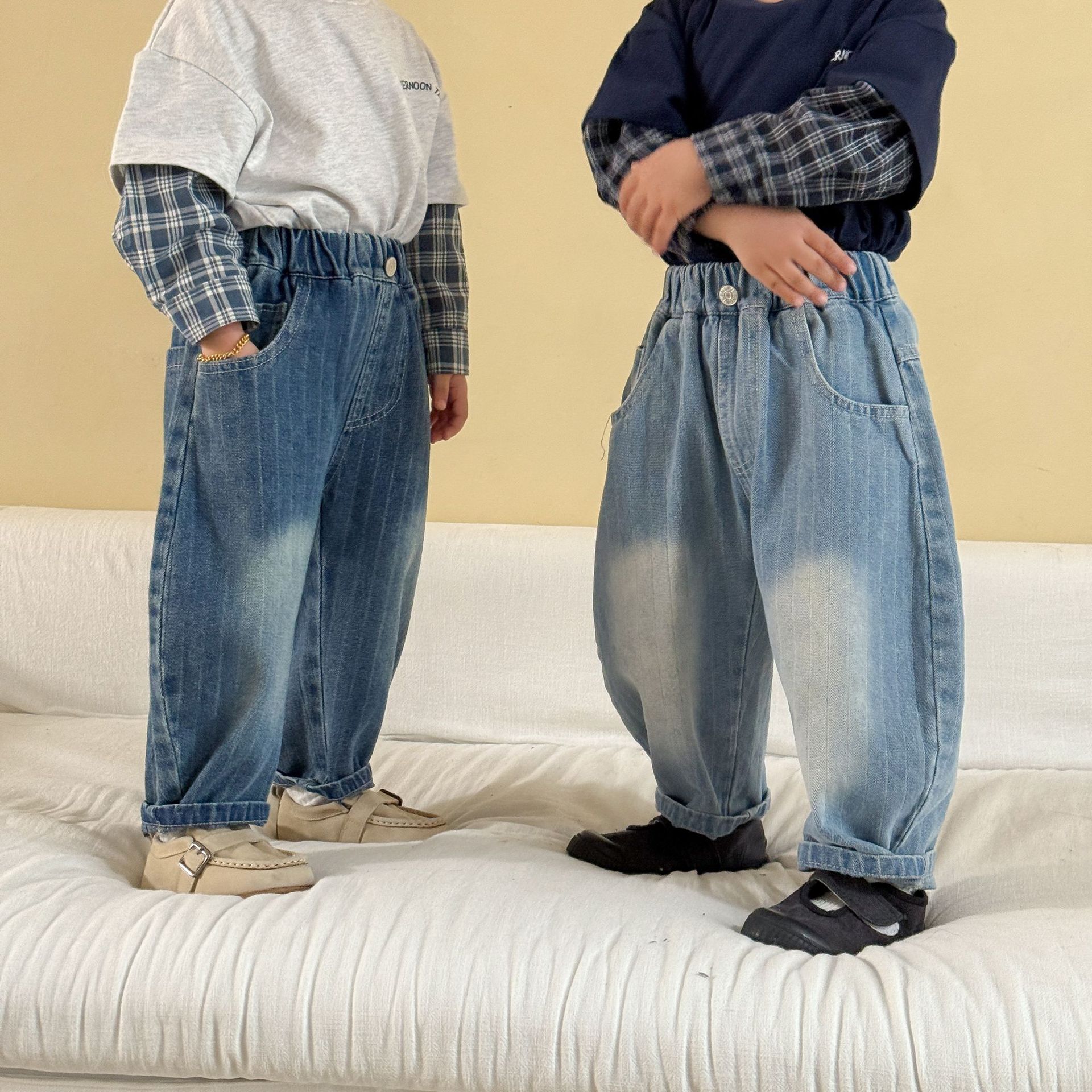 Kids Denim Scimitar Pants