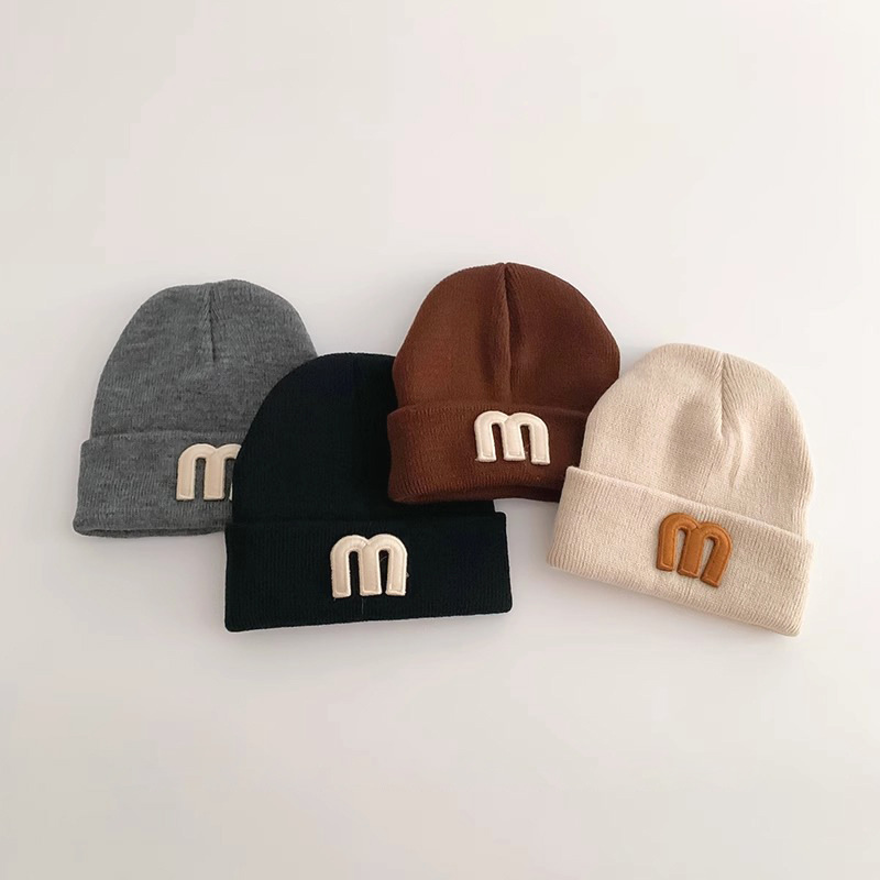 Baby Letter Embroidery Knit Hat
