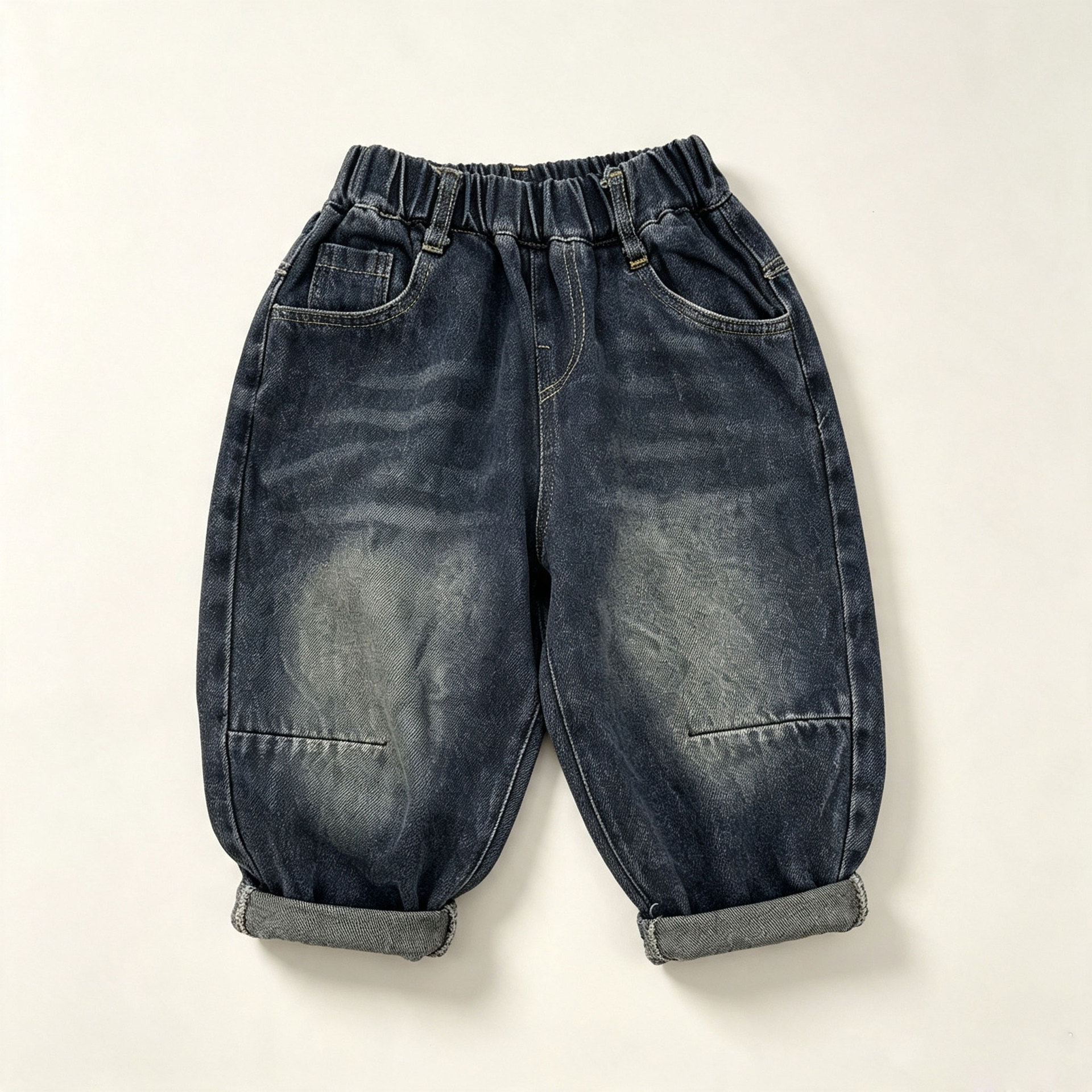 Kids Retro Wash Denim Lantern Pants