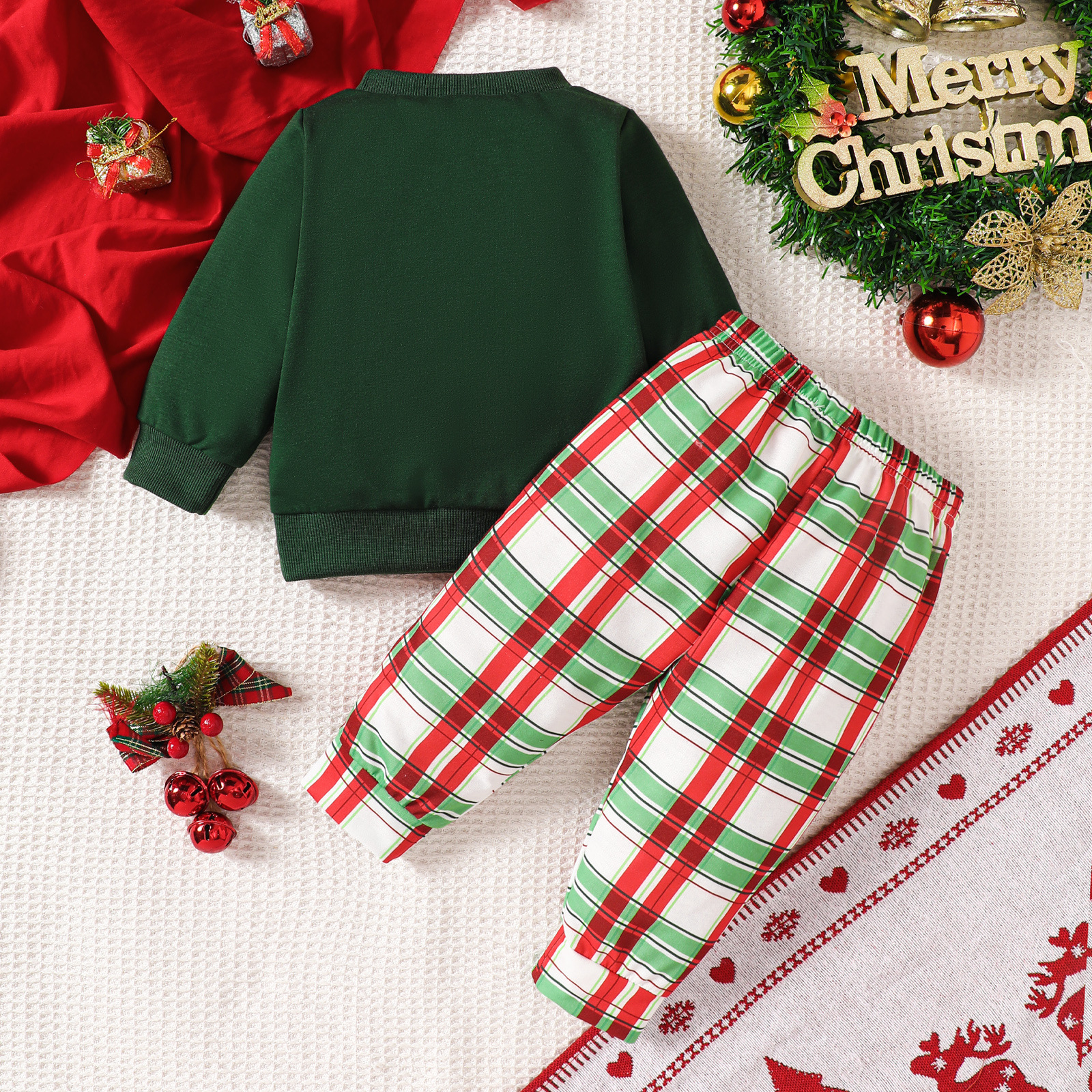 Baby Checkered Gingerbread Man 2-Piece Set