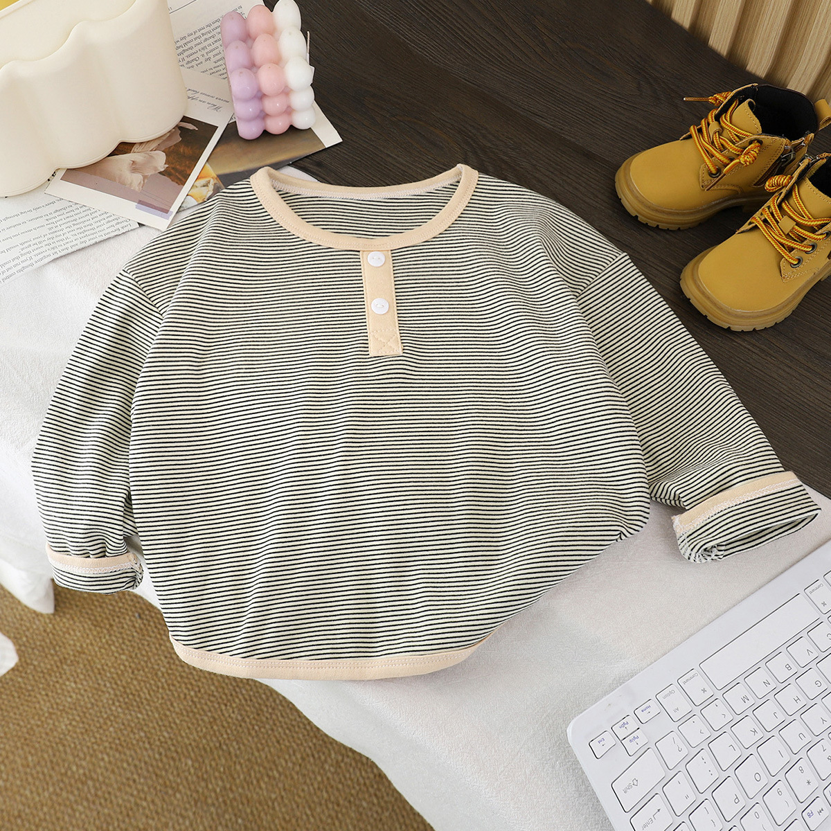 Kids Stripe Base Layer T-shirt