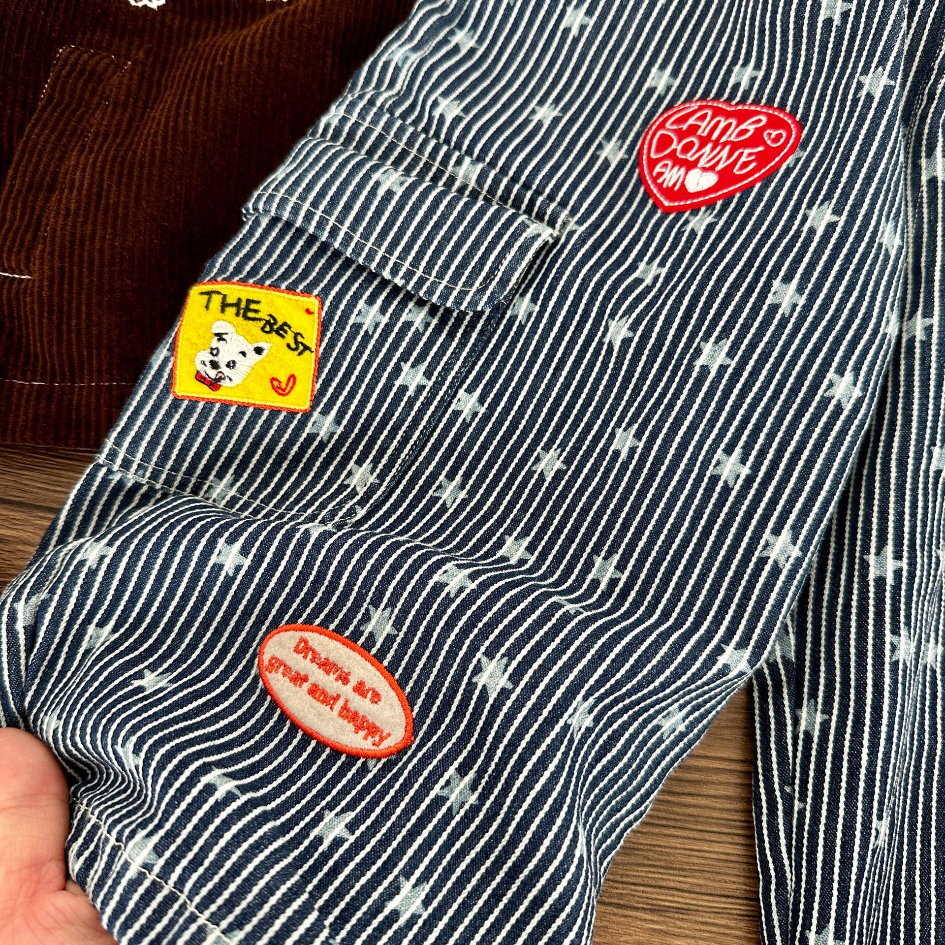 DailyBebe Kids Stripe Stars Pocket Pants