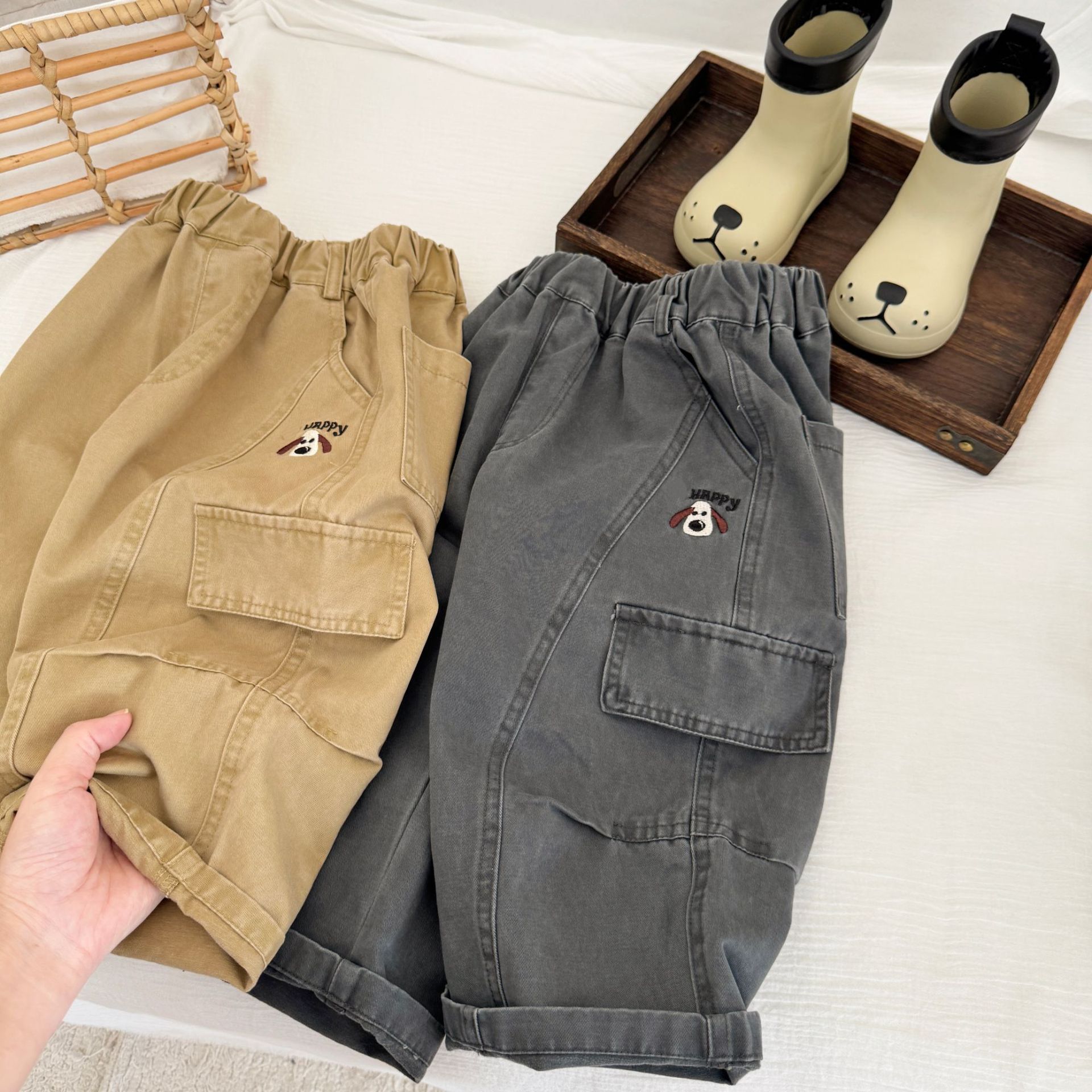 DailyBebe Kids CUTE PUPPY Pocket Pants