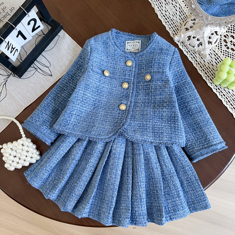 Baby Girl's Petite Chic Denim Skirt Set