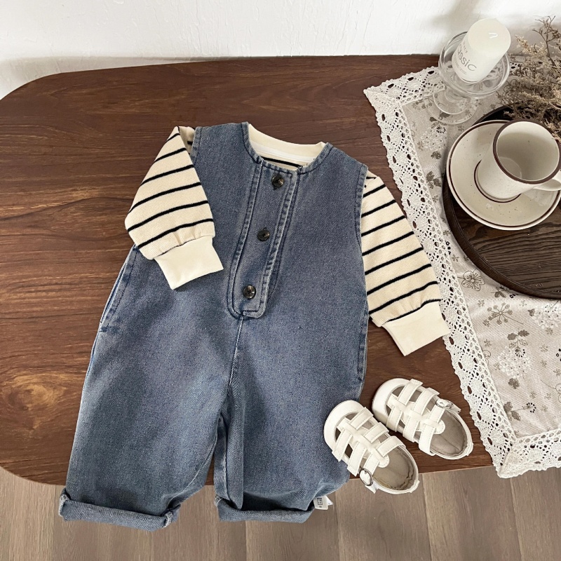 Baby Denim Overalls Set