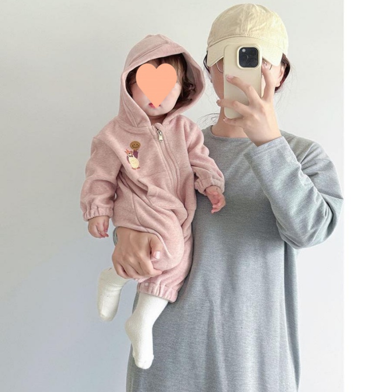 Baby Toddler Bear Print Hooded Romper