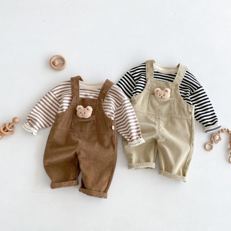 Baby Toddler Pocket Bear Overalls