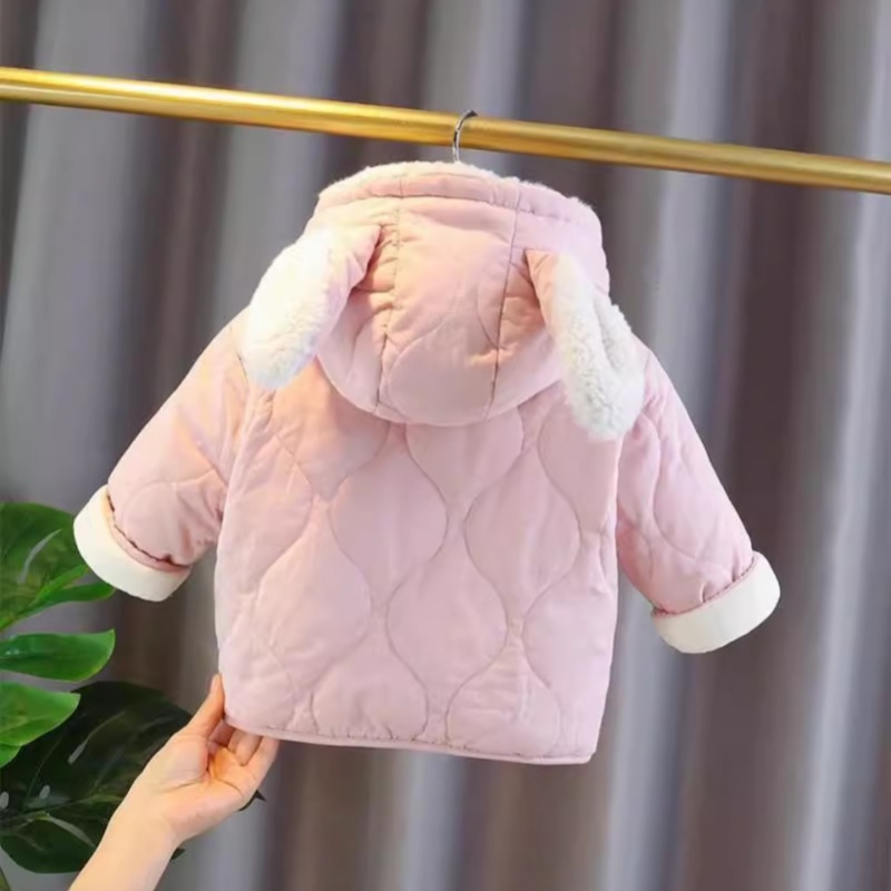 Toddler Girl Rabbit Ears Padded Cotton Jacket