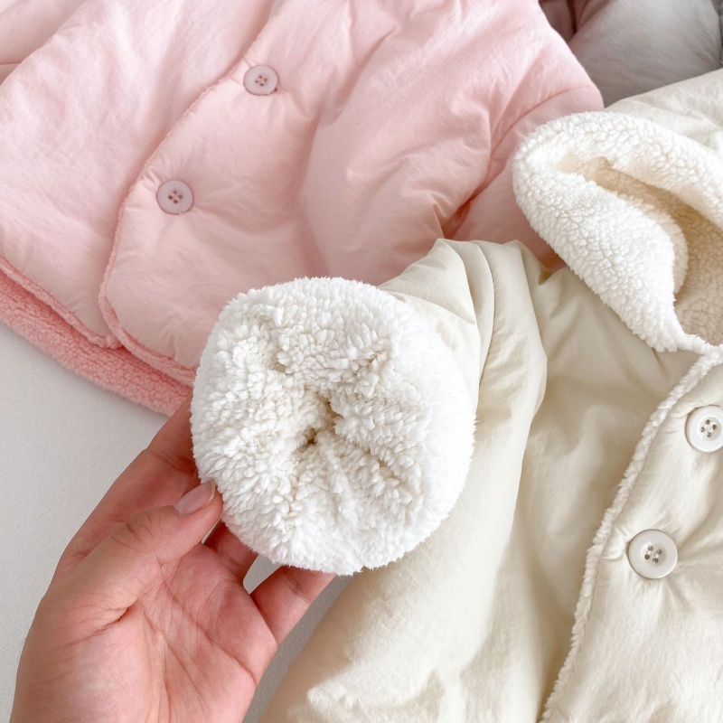 Baby Toddler Solid Color Warm Cotton Jacket