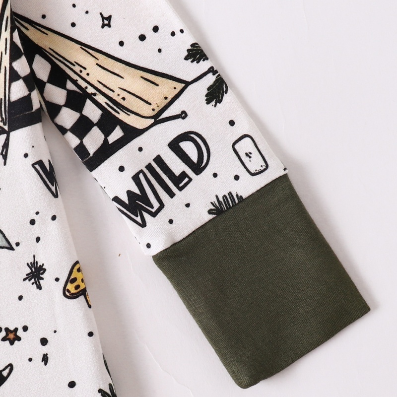 Baby Toddler Tent Camping Full Print Romper
