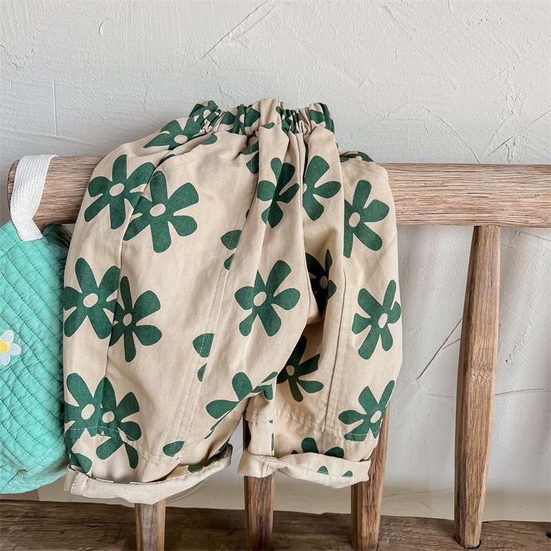 Baby Toddler Floral Casual Harlequin Pants