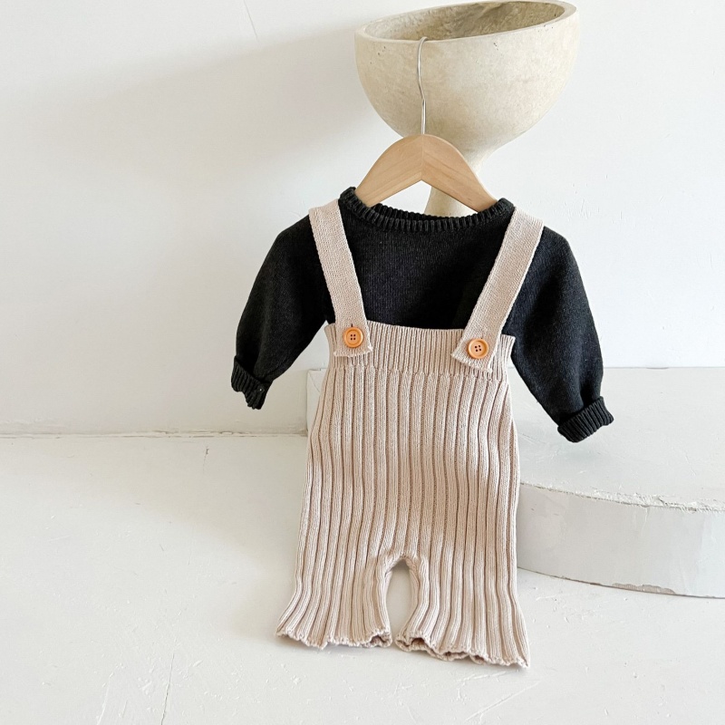 Baby Toddler Knitted Sweater Overalls