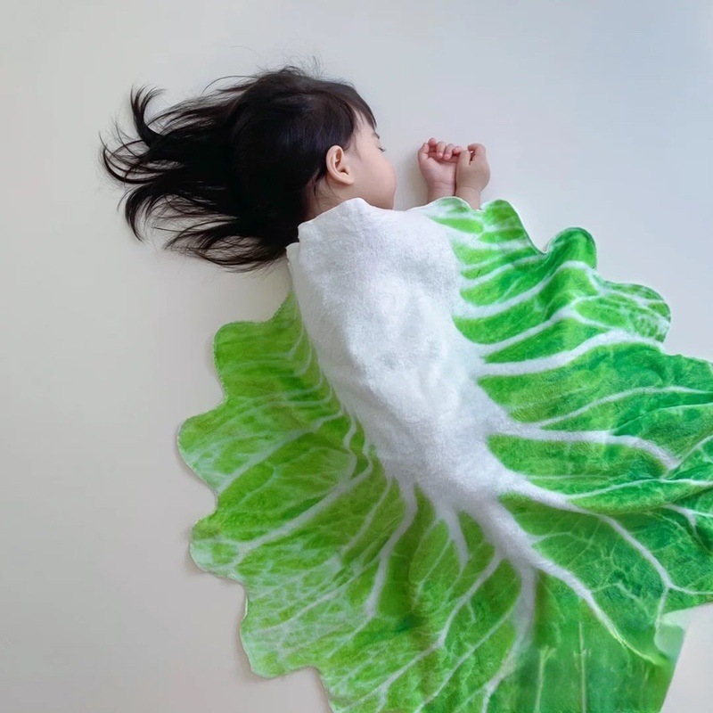 Baby Toddler Green Cabbage Blanket Cover Up