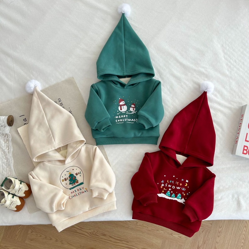 Baby Christmas Padded Hooded Sweatshirt