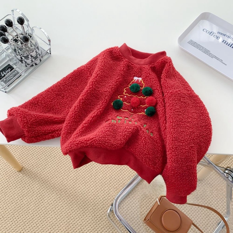 Christmas Baby Toddler Wool Lamb Sweatshirt