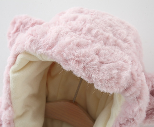 Rabbit Ear Baby Toddler Girls Hairy Outerwear (including gloves)