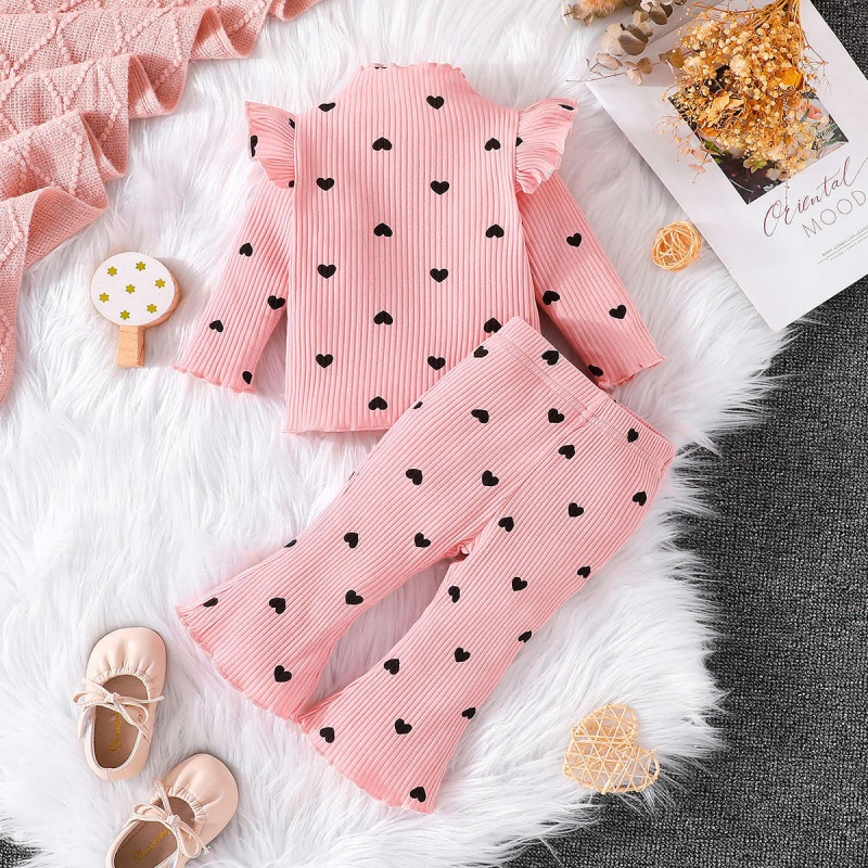 Love 2-Piece Baby Girls Flared Pants Set