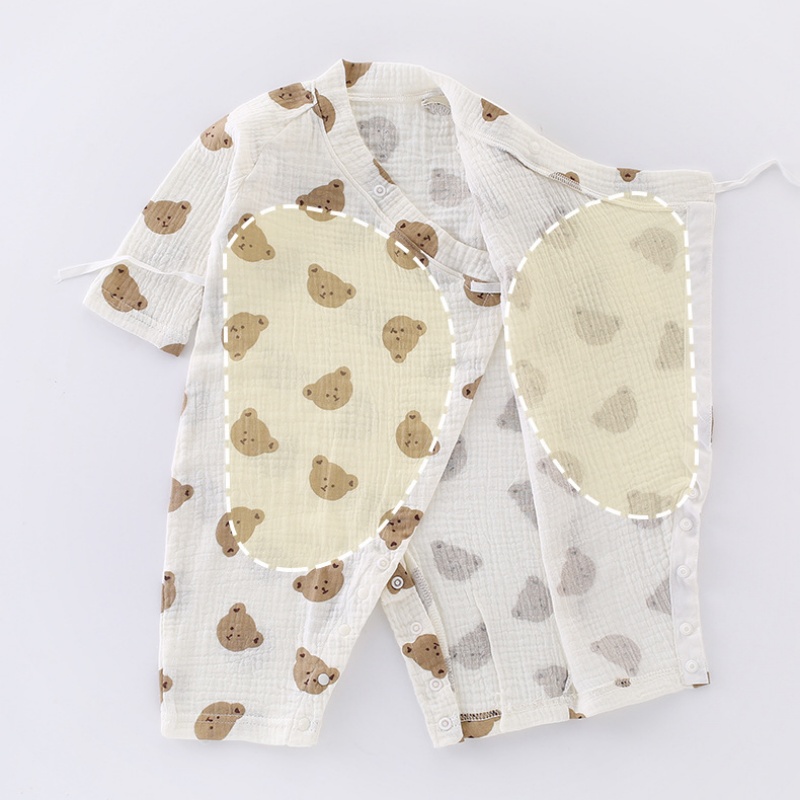 Baby Newborn Breathable Gauze Print Romper