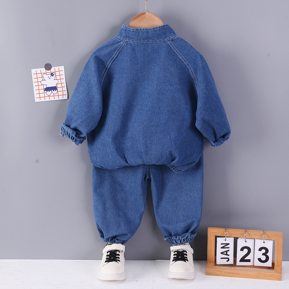 Toddler Zipper Denim 2-Piece Set
