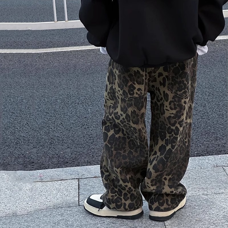 Baby Toddler Leopard Print Denim Pant