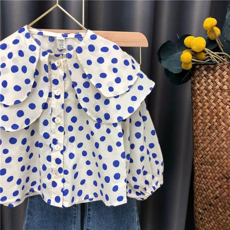 2-Piece Baby Toddler Girls Polka Dot Top Jeans Set