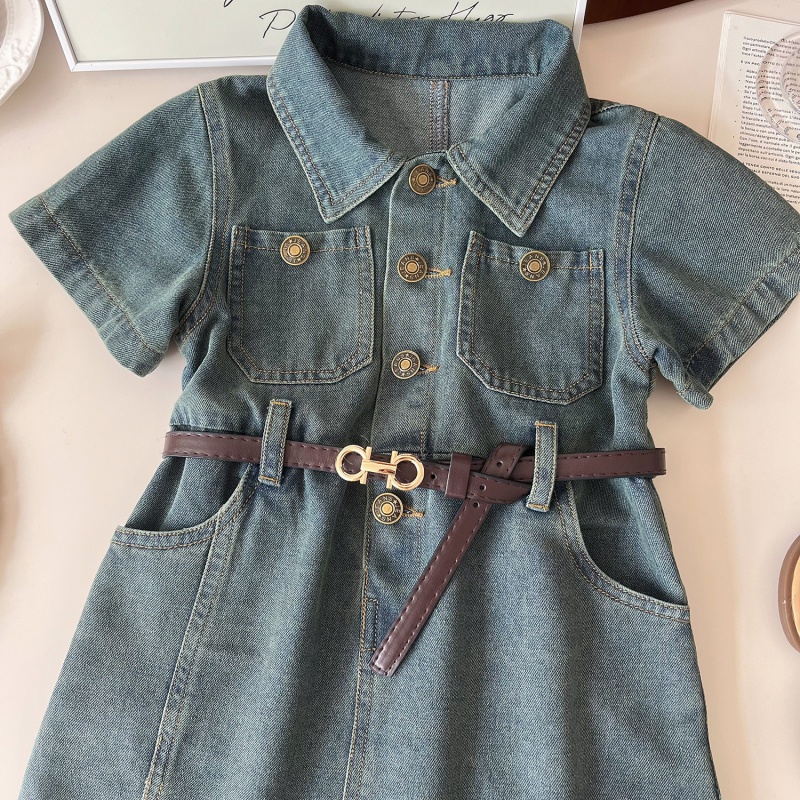 Baby Toddler Girl Vest Denim Dress