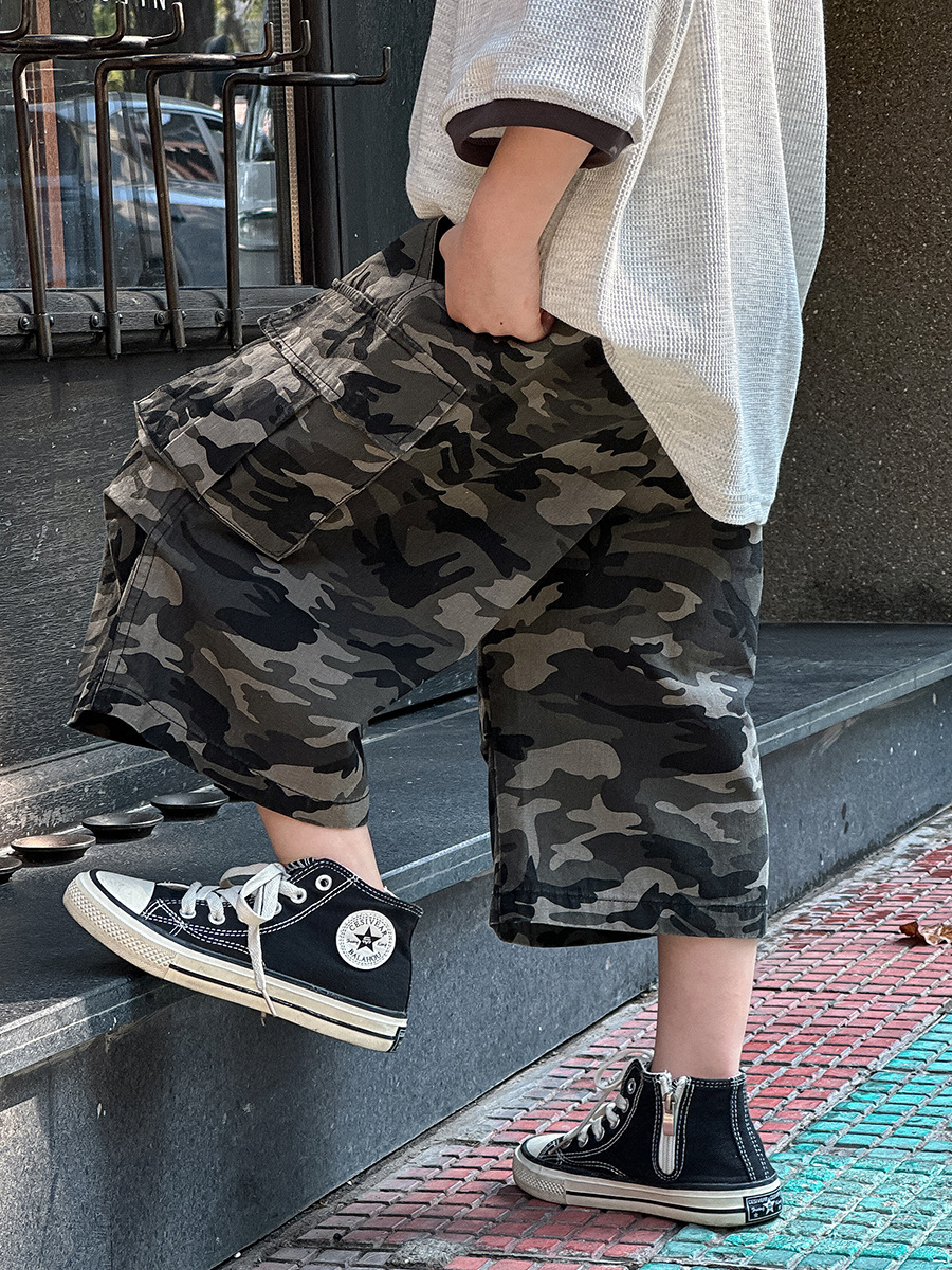Baby Toddler Boys' Camouflage Workwear 5-Inch Pants
