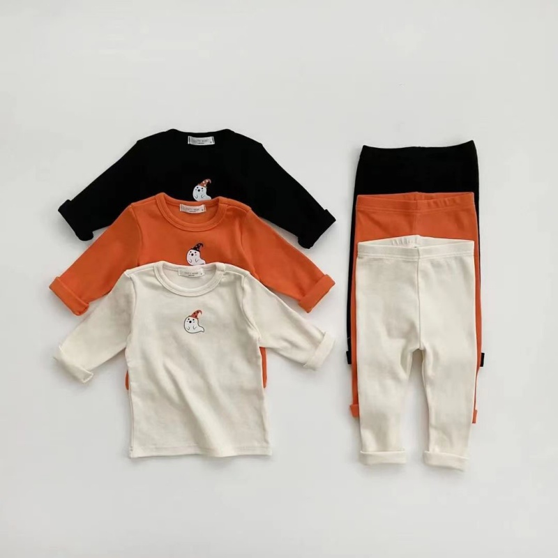 2-Piece Baby Halloween Spooky Ghost Print Set