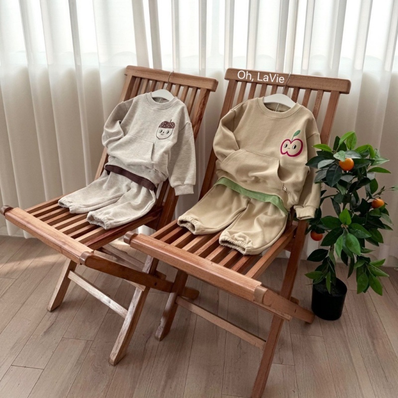 2-piece Baby Cartoon Print Patchwork Casual Sports Set