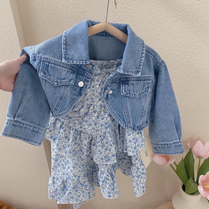 Baby Toddler Floral Dress & Denim Jacket