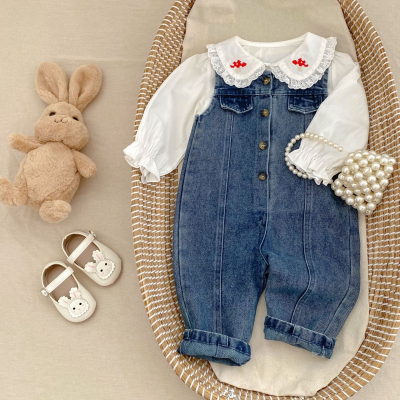 Baby Sleeveless Denim Overalls 
