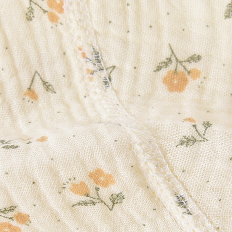 Baby Newborn Printed Gauze Tie-Up Romper