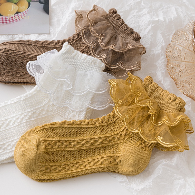 Baby Toddler Girls Lace Trim Socks