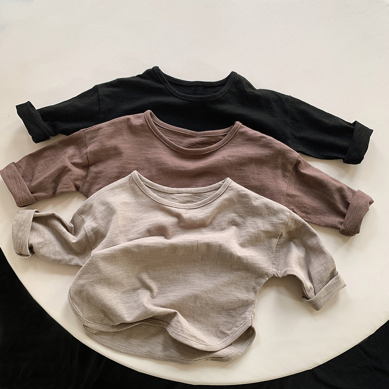 Toddler Boy Solid Color Loose Shirt