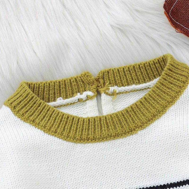 Baby Halloween Pumpkin Jacquard Romper