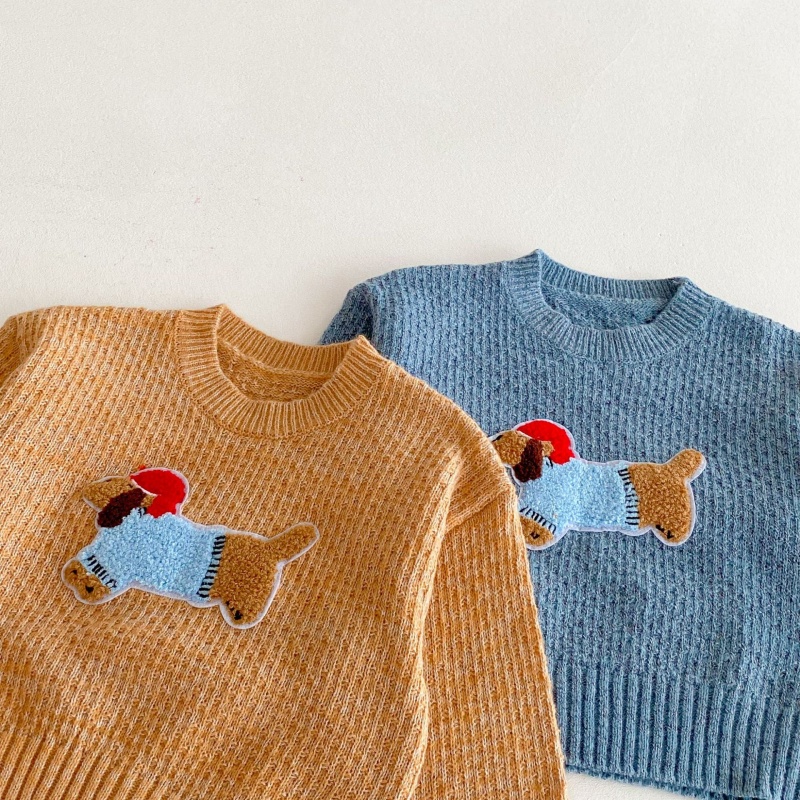 Kids' Sausage Dog Embroidered Sweater