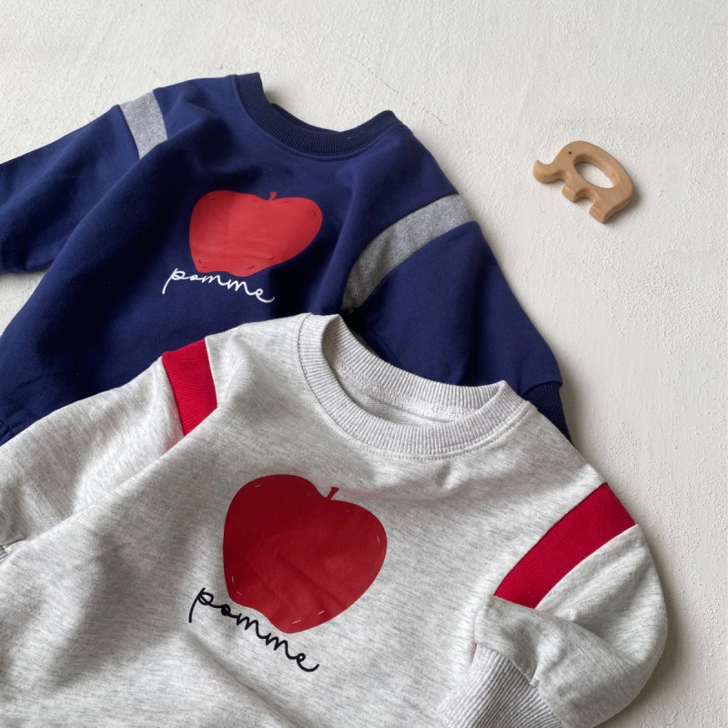 Baby Apple Print Triangle Romper