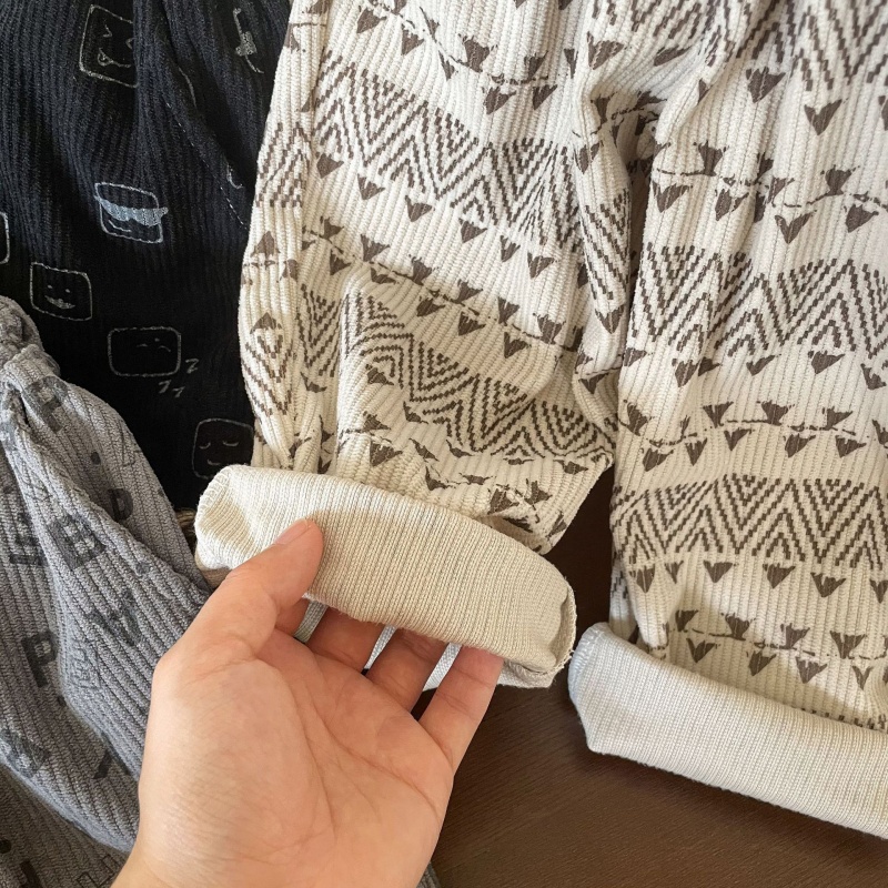 Kids' Printed Corduroy Pants