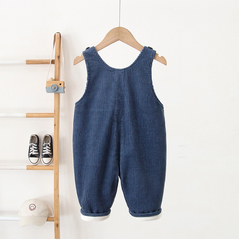 Baby Toddler Fleece-Lined Corduroy Carrot Overalls