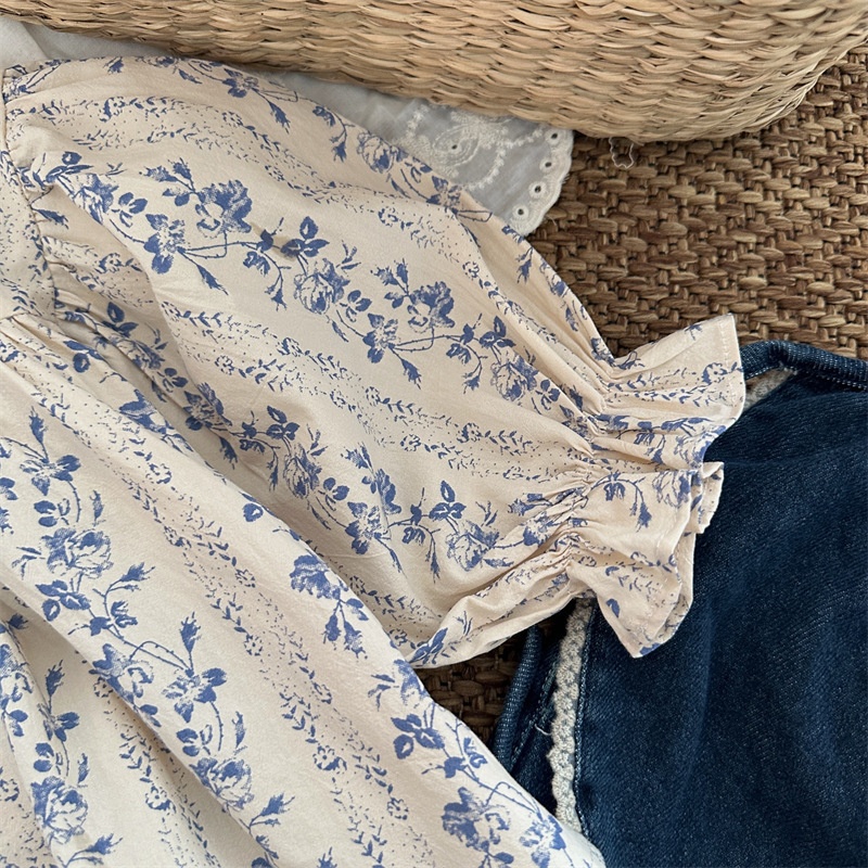 Baby Toddler Floral Print Puff Sleeve Dress