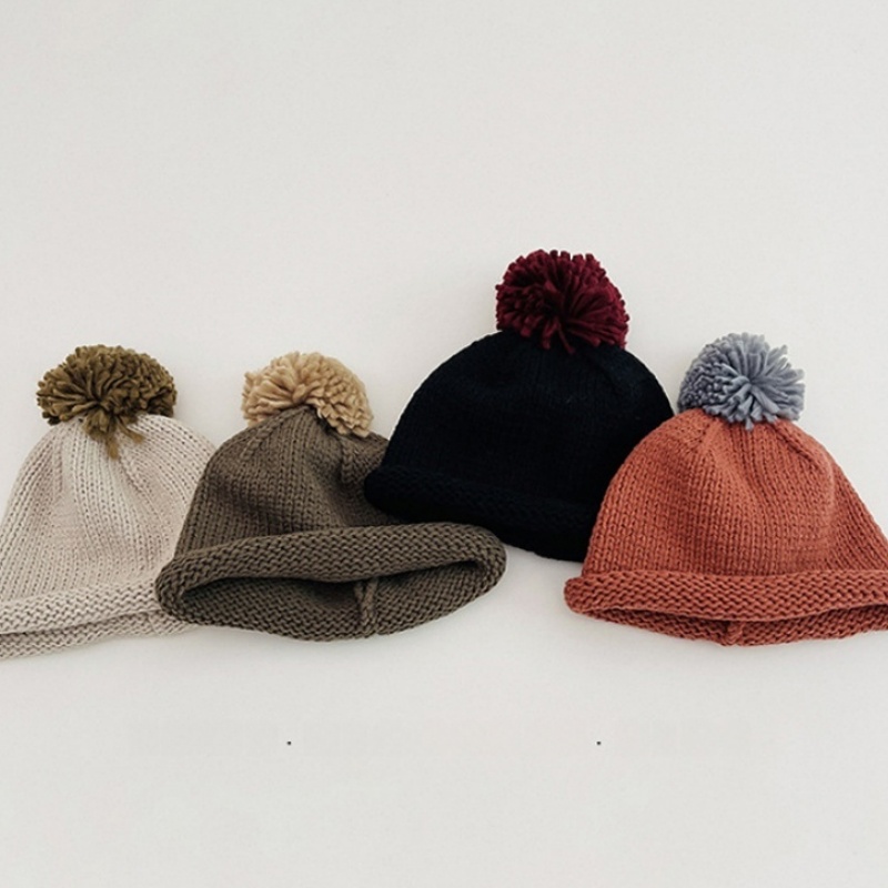 Baby Knit Rolled-Brim Wool Hat