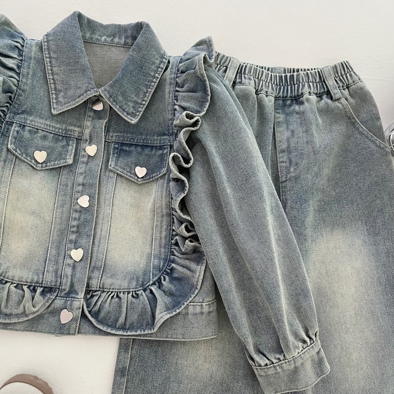 2-Piece Kids' Lace-Up Denim Set
